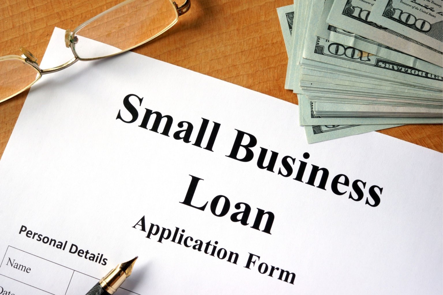 This image represents a small business loan application.