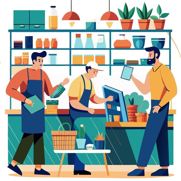 Restaurant staff managing daily operations, inventory, and card payments at the counter, representing cash flow challenges faced by modern restaurants.