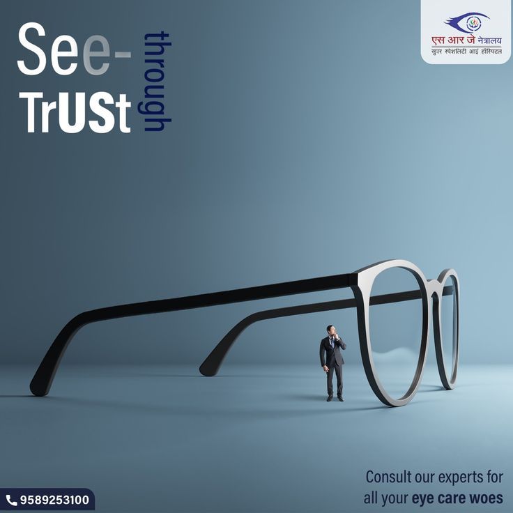 Business owner standing beside oversized eyeglasses, symbolizing business loans for eyecare businesses to expand clinics, upgrade equipment, and grow with Swish Funding.