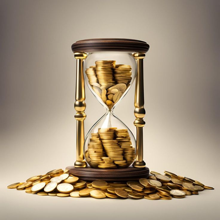 Hourglass filled with gold coins symbolizing time-sensitive business financing decisions in a comparison between Lendio and Swish Funding.