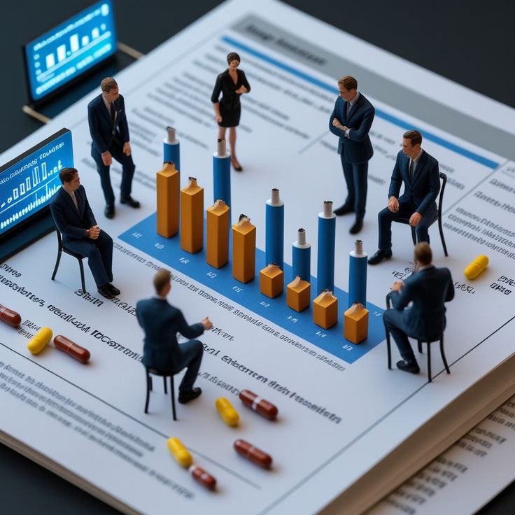 Business professionals reviewing financial reports and bar chart data, representing analysis, decision-making, and funding solutions through a Merchant Cash Advance in New Jersey.