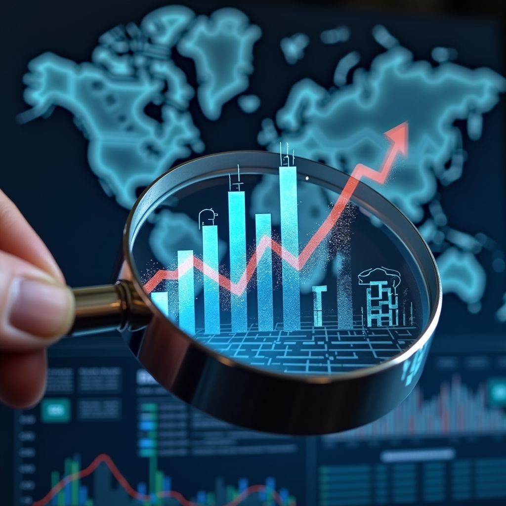 Multiple overlapping computer screens displaying financial documents and rising charts, representing data analysis and merchant cash advance solutions for businesses in Pennsylvania.