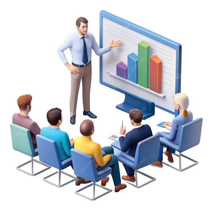 Business professional presenting financial growth charts to a team, illustrating strategic planning, funding options, and small business financing opportunities in Florida.